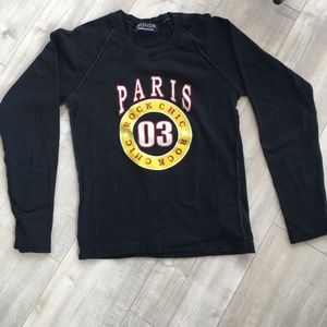 Sonia RYKIEL - black cotton shirt Paris Rock